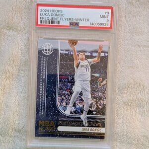 OB1 2024 HOOPS Luka Doncic "Frequent Flyer- Winter" Card#3 GRD MINT9